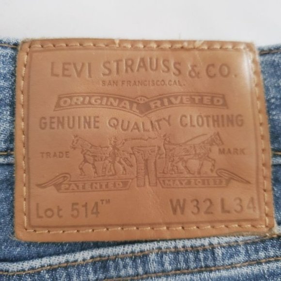 Levi's Men's 514 Jeans Medium Wash Sz 32 X 34 - Picture 9 of 13